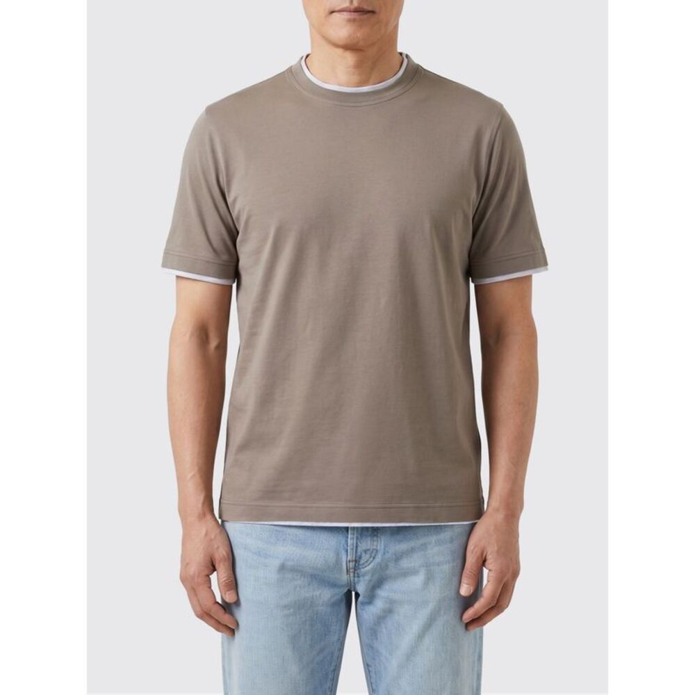Brunello Cucinelli T-Shirt Men Kaki